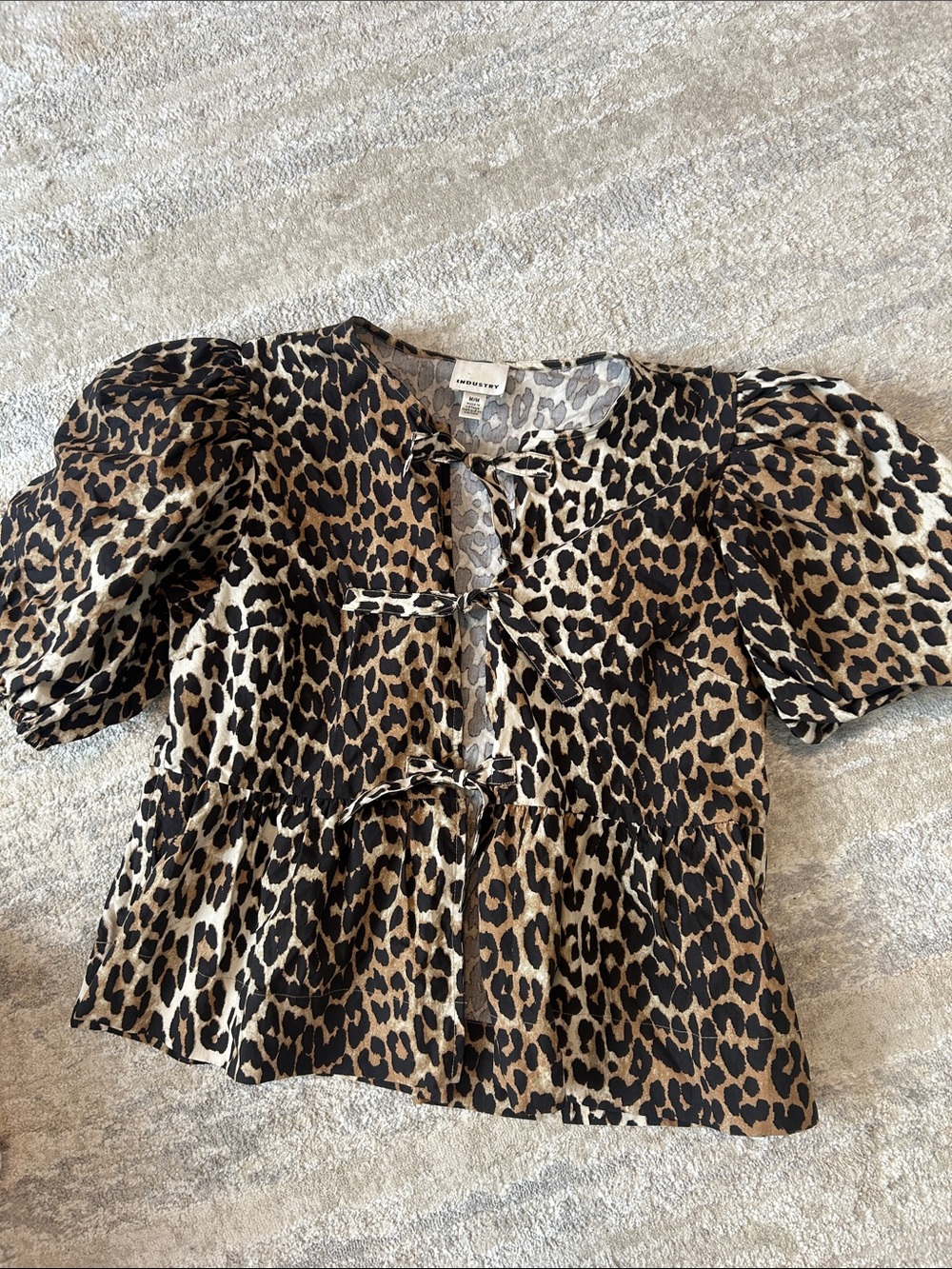 industry leopard blouse